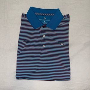 Pink/Blue Stripe Southern Shirt Co Performance Polo S